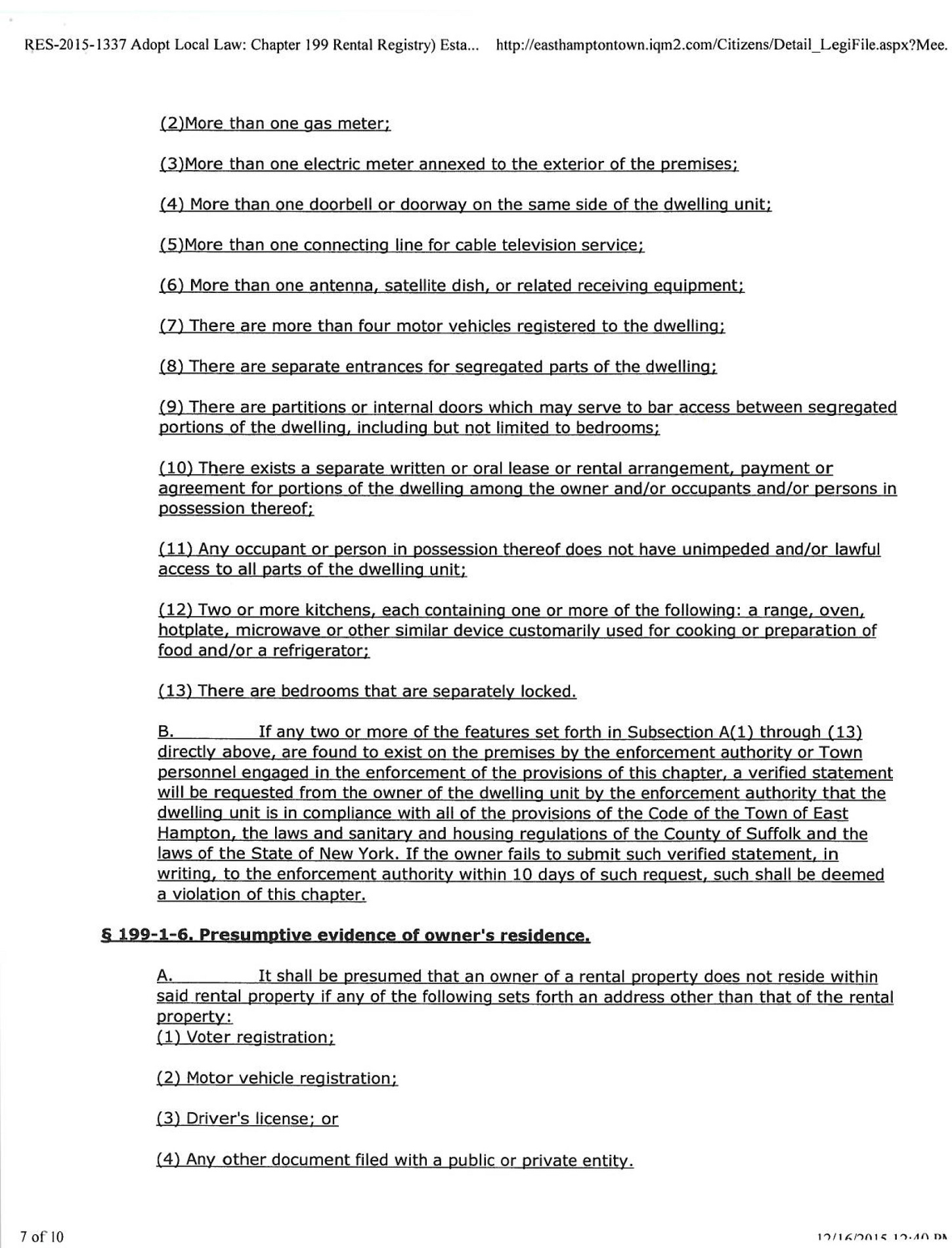 , NEW EAST HAMPTON TOWN RENTAL REGISTRY LAW, Town &amp; Country Real Estate